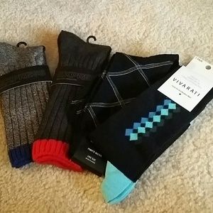 4 pairs of dress socks express, banana and vivarti