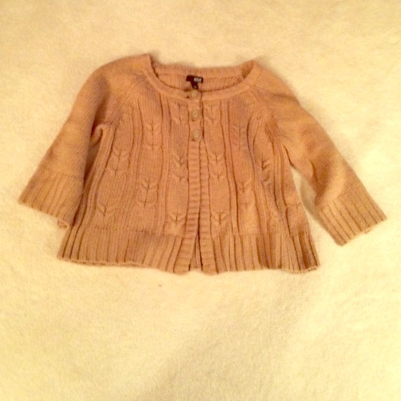 Tan 3 button cardigan