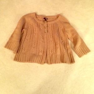 Tan 3 button cardigan