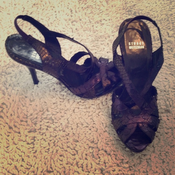 Stuart Weitzman snake pump heels sandals size 6