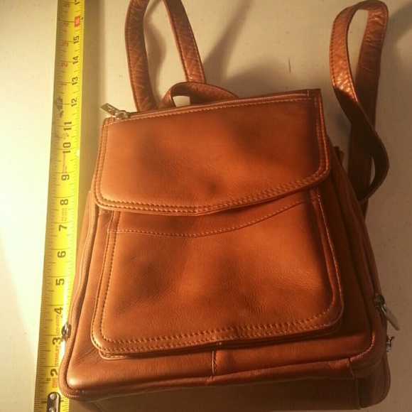 Brown backpack purse