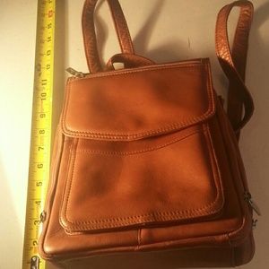 Brown backpack purse