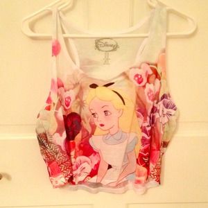 Alice in Wonderland crop top