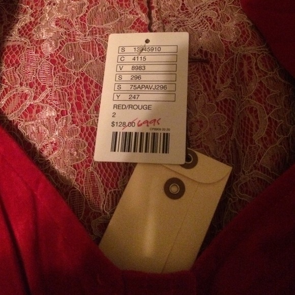 Anthropologie red velvet jacket