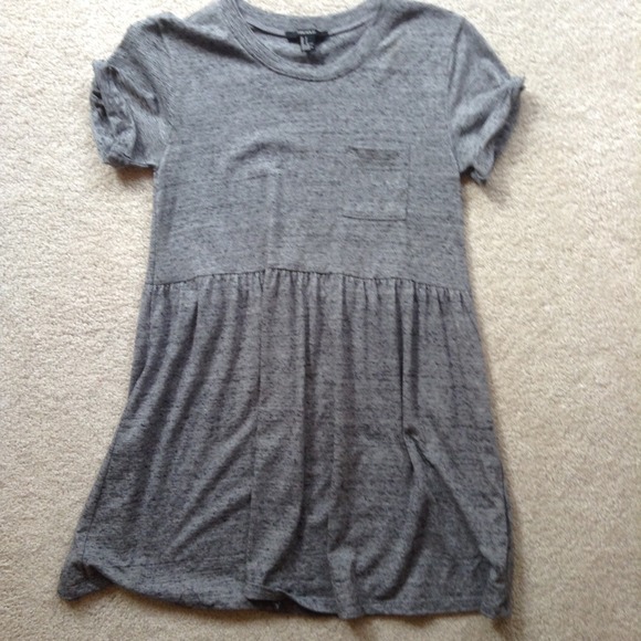 Heathered Dark Grey, Babydoll Dress