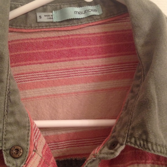 Utility Green button up - Picture 3 of 4