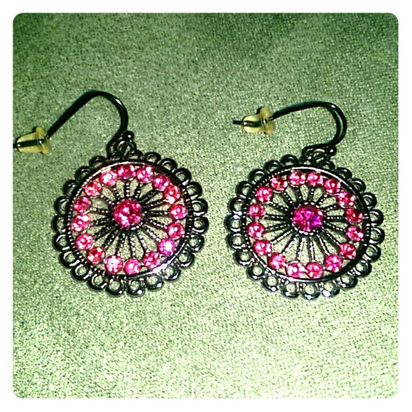 fashion jewelry Jewelry - ANTIQUED RHINESTONE Medallion Earrings bohemian