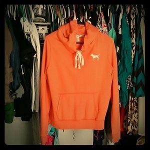 PINK Victoria's Secret orange hoodie