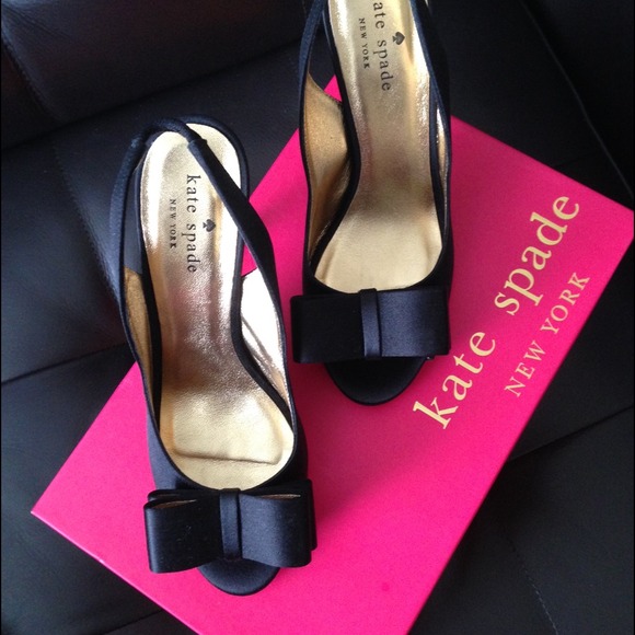 kate spade Shoes - Kate Spade Bow Satin Heels