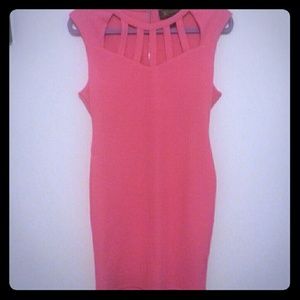 Pink cutout dress