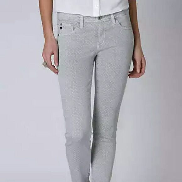Anthropologie AG Stevie Polka Dot Ankle Jeans