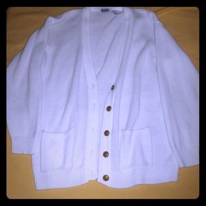 White grandpa cardigan