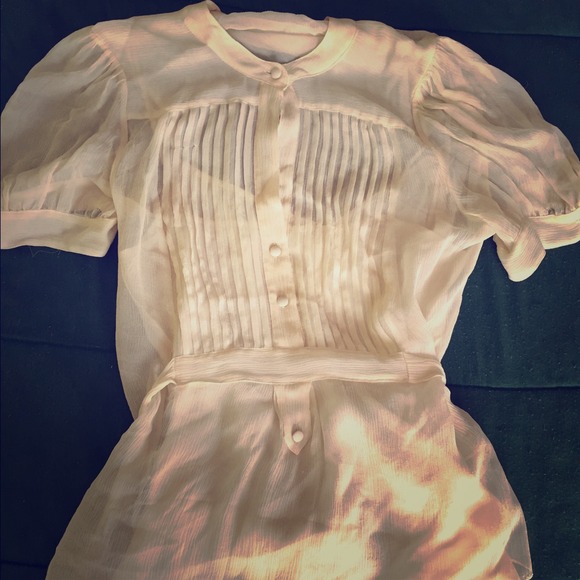 BCBG MAXAZRIA sheer dressy shirt