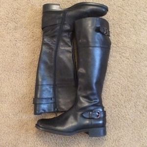 Black Leather Aldo Riding Boots