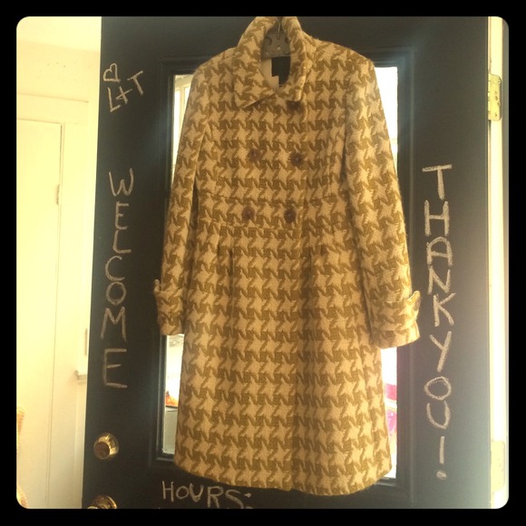J. Crew patterned wool coat size 2