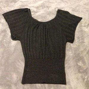 Black, low cut dress top
