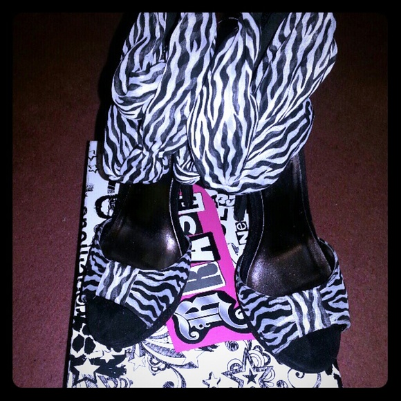 Zebra high heels