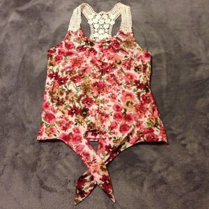 Floral tank top style shirt