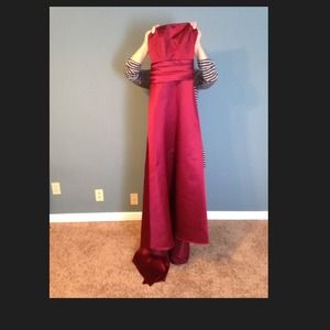 Red maroon gown