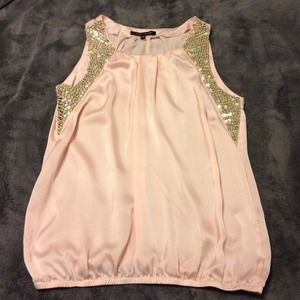 Pink, sequined top