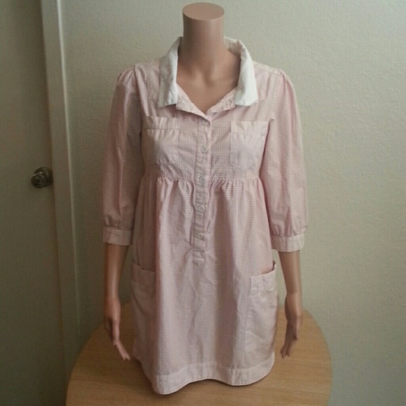 French Connection pink and white dress