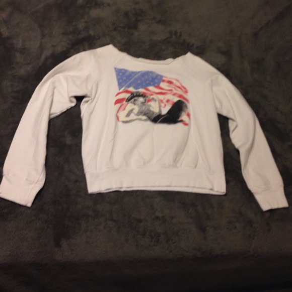 White sweater top