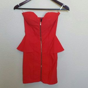 Red Peplum Dress