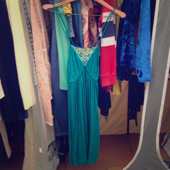 Free people teal dress