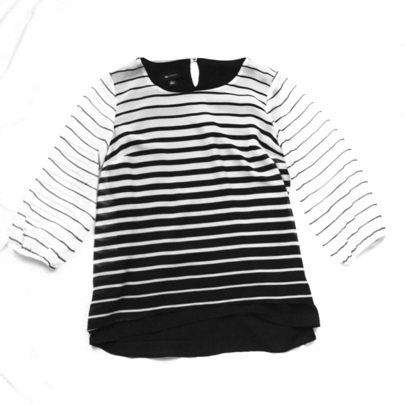 Black and crème colored silk top