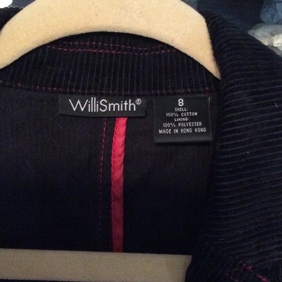 Will Smith thick cordoroy blazer black size 8 - Picture 2 of 3
