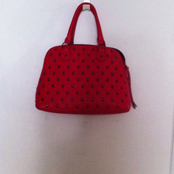 Vintage Red leather BETSEY JOHSON hand bag!!!