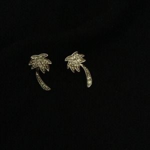 Sterling silver palm tree earrings