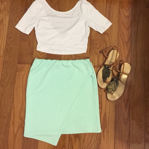Mint wrap skirt