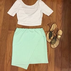 Mint wrap skirt