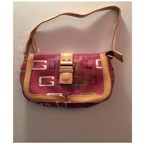 GUESS : Small pink and brown purse
