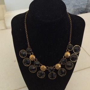 Statemt necklace in vintage gold and black