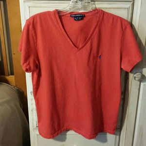 Bright coral Ralph Lauren top