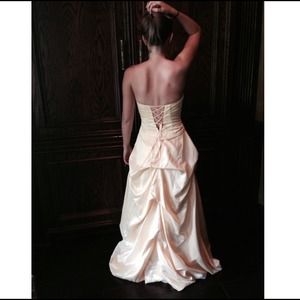Strapless Yellow Formal Dress