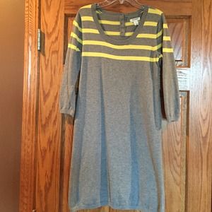 Gray sweater dress