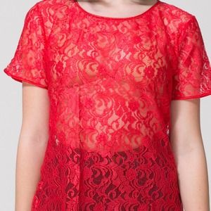 Red lace top new