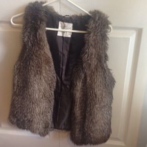Faux fur vest