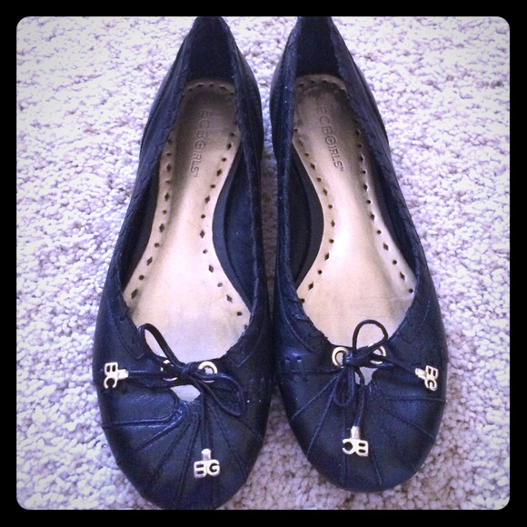 BCBGirls Shoes - BCBGirls blk leather  Flats