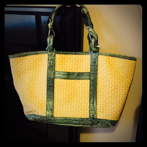 Canvas and leather bag by Adrienne Vitaddini.