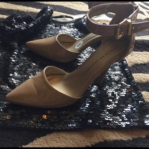 Beige classy shoes.