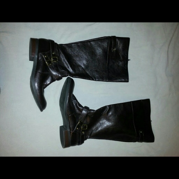 Dark brown tall boots