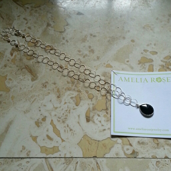 New Adorable necklace black onyx stone - Picture 1 of 4