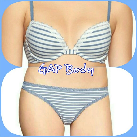 L👀k!➡Cute Gap Bra & Panty Set👙