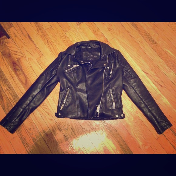 Zara faux leather jacket