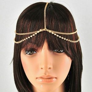 Gold Rhinestone Head Piece