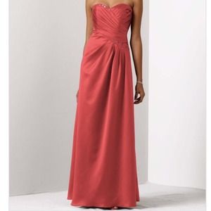 Coral bridesmaid dress. Size 16.
